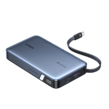 绿联【3C认证可上飞机】超能块67W充电宝自带线20000毫安65W笔记本快充 大容量移动电源 适用小米苹果121.64元(需领券)