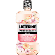 闭眼买：李施德林 (Listerine) 漱口水 樱花蜜桃口味果味口气温和清新口气女 500mL12.89元(返超市卡15元)