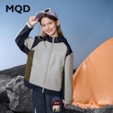 马骑顿MQD 女童 25秋新款户外登山露营运动休闲撞色连帽外套