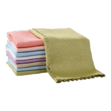 再降价：擦玻璃专用鱼鳞抹布清洁布厨房去油无痕吸水加厚 鱼鳞抹布 随机色25cm*25cm 5条0.01元包邮(需领券)