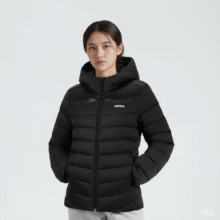 阿迪达斯 女装连帽冬季保暖户外休闲运动羽绒服 L