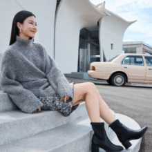 保暖时尚袜靴设计！Clarks 其乐 Lileigh系列 女士真皮英伦粗高跟中筒袜靴