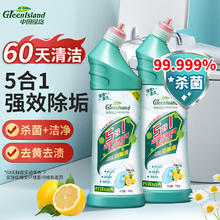 绿岛 Green island 洁厕灵 马桶清洁剂 卫生间洁厕液除臭垢尿碱溶解杀菌消毒去异味黄 500g