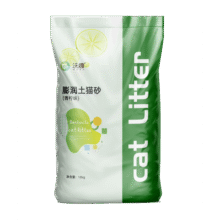沃趣 猫砂膨润土20斤除臭低尘结团青柠大包装小颗粒