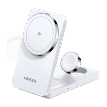 绿联【适用iPhone17】Qi2+MFi认证三合一无线充电器MagSafe磁吸快充苹果16/15/14ProMax/Watch手表耳机314.1元 (券后省0.9)