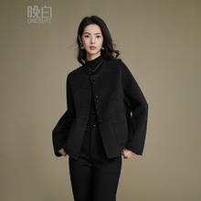 ONEBUYE 晚白 女士毛呢外套 羊毛大衣