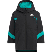 adidas 男中大童秋冬季防风保暖双面穿宽松连帽外套148元（超V会员价，有首单礼金，价格更低）