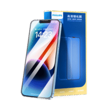 飞利浦适用苹果16e/14/13/13Pro钢化膜iPhone16e/14/13/13pro手机膜无黑边高清防摔抗指纹全覆盖保护膜