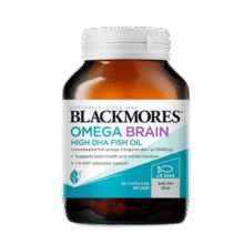 澳佳宝Blackmores澳洲进口高纯度深海鱼油4倍dha epa脑黄金增强记忆力 【4倍DHA烧脑不累】四倍鱼油60粒76元