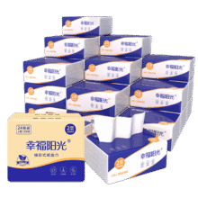 幸福阳光 抽纸 棉柔2层150抽*24包软抽 家庭实惠装母婴可用餐巾纸109.62元(需领券，合21.92元/件)