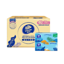 维达（Vinda）抽纸 超韧3层110抽*40包S码 湿水不易破 卫生纸面巾纸146.06元(需领券，合36.52元/件) 返超市卡9.18元后