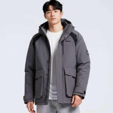 阿迪达斯 男600蓬高充绒极寒派克羽绒服