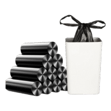 再降价：京东物流 升级规格 家用垃圾袋背心手提式厨房宿舍点断塑料袋 新人0.01-25只