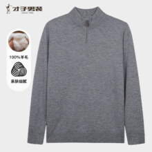 plus会员：才子 男轻奢100%绵羊毛针织毛衣