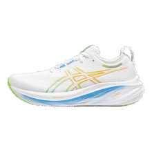 亚瑟士ASICS跑步鞋男鞋缓震透气运动鞋耐磨回弹跑鞋GEL-NIMBUS 26 白色/蓝色 39919元 (券后省80)