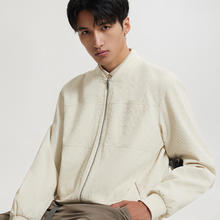 Cabbeen 卡宾 男装LOGO章仔夹克外套24秋冬宽松H2243138002 杏色15 50