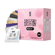 【情趣5合1】名流避孕套超薄裸入玻尿酸003螺纹颗粒延时安全套套
