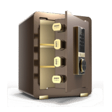 百亿补贴：大一保险柜家用45/60cm办公财务专用小型防盗保险箱指纹密码WIFI单门双门1米/1.2米/1.5米大型保管箱 45cm咖啡金密码款 (三层大空间+远程授权）212.9元
