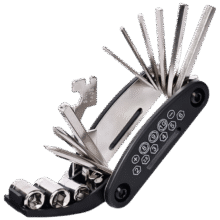 东部工品 自行车修理工具 山地车维修补胎工具便携多功能折叠修车扳手套装1.61元（plus包邮）