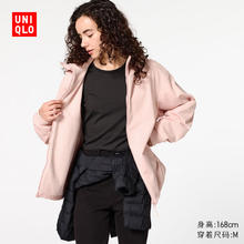 京东PLUS：UNIQLO 优衣库 女装防风拉链连帽外套/内里摇粒绒防水472150 11 粉红色 L /160/88A