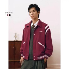 GXG 2025新品GXG新年系列皱感撞色拼接通勤简约休闲夹克外套男129元