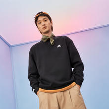 88VIP会员：adidas 阿迪达斯 休闲宽松抓绒圆领卫衣券后113.6元