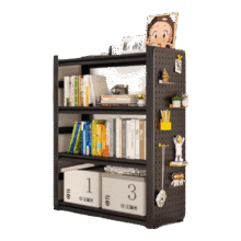 京采未来货架置物架仓储家用仓库多层落地展示架厨房阳台收纳架客厅储物架 四层118cm高【默认黑色】 长50宽30cm44元