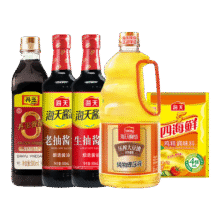 海天酱油 亚麻籽油250mL生抽酱油老抽香醋薄盐蚝油炒菜调料套组调味品 【5件套】亚麻籽油 250mL*1瓶 +生老抽醋+蚝油19.9元(需领券)