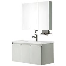 箭牌 ARROW 青柠智能镜洗脸盆柜组合陶瓷一体盆果奶绿浴室柜