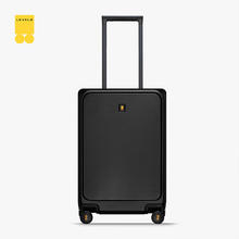 LEVEL8 地平线8号 行李箱旅行拉杆箱20英寸男女商务登机箱前开盖万向轮密码箱黑色券后374.01元