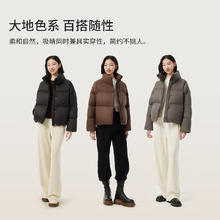 京东PLUS：坦博尔 鹅绒羽绒服短款宽松外套 90鹅绒