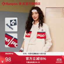 薰风（KUMPOO）羽毛球服外套 男女同款双色宽松柔软亲肤熏风运动服 K241U-5025 流光白外套 S85.3元 (券后省30)