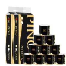 200克一卷的大胖纸！心相印 PINO 品诺 黑金系列 有芯卷纸 4层*200g*20卷