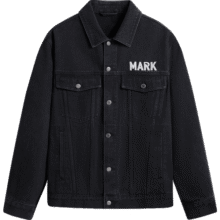 马克华菲 【重工字母刺绣】春秋时尚多口袋翻领丹宁牛仔男士夹克外套154元