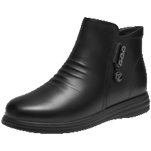 红蜻蜓秋冬老人棉鞋厚绒保暖皮鞋短靴中老年防滑女靴WTC43709黑色35269元 (满100减37,券后省50)