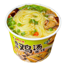 嗨幺妹香菇鸡汤米线香辣牛肉米线清真鲜汤桶装吸汁粉丝速食追剧 鸡汤米线72g*2桶