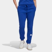 adidas 内里薄绒保暖简约舒适百搭休闲女装系绳裤卫裤长裤束脚裤