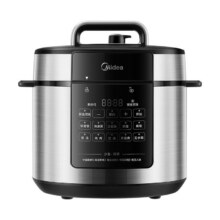 再降价、限地区、88VIP：美的电压力锅家用5L多功能新款0涂层全自动电高压锅正品电压锅 极光银