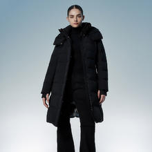 坦博尔 高充绒量鹅绒中长款羽绒服女可脱卸帽909.72元