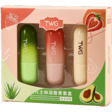 TWG白凡士林补水滋润唇膏保湿润唇膏植物草莓凡士林唇膏套盒 白凡士林甜心草莓