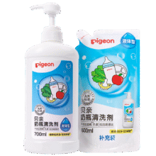 贝亲（Pigeon）奶瓶清洗剂婴儿专用奶嘴玩具果蔬清洗剂清洁剂洗洁精实惠套装1.3L21.33元/1.3L(需领券)，另有赠品150mL