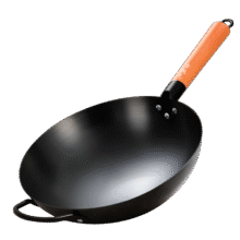 章状元章丘炒锅铁锅无涂层家用不粘锅已开锅传统精铁老式炒菜锅燃气灶 32cm大师款无耳（盖子铲子） 32cm123.8元