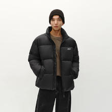 Semir 森马 棉服男冬装加厚保暖宽松立领棉衣时尚印花肌理感外套棉袄上衣 黑色90001 L107元