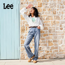 Lee 25429中腰直脚天丝浅蓝色女士牛仔裤141.9元