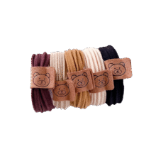 再降价：时尚可爱美拉德头绳小熊高马尾弹力丸子头发圈 棕色 10根 1件套