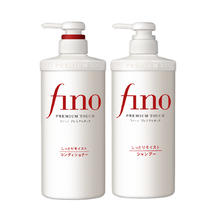 Fino 芬浓 日本进口透润美容液洗护套装550ml*2 烫染修护滋润控油