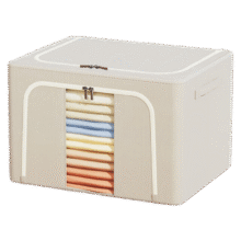 太力收纳箱衣服棉被布艺牛津布玩具储物箱搬家箱折叠百纳箱盒一个装 牛津布收纳箱66L【海鸥灰色】23.93元(需领券)