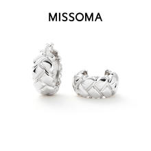 限移动端：MISSOMA 金色菱格纹迷你耳圈 LWA-G-E3-NS