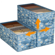 再降价：京东物流 蓝色雏菊衣服收纳盒抽屉式分层储物神器大容量衣服裤子 蓝雏菊衣物收纳 【专享价1个装】 25L0.9元包邮(需领券)