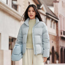 BOSIDENG 波司登 冬季立领羽绒服女时尚休闲短款老花甜美小个子女生